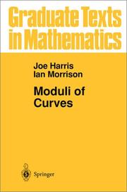 Cover of: Moduli of curves by Harris, Joe