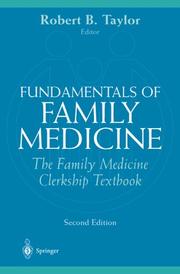 Cover of: Fundamentals of family medicine by Robert B. Taylor, editor ; associate editors, Alan K. David ... [et al.].