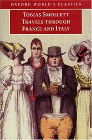 Cover of: Travels through France and Italy by Tobias Smollett