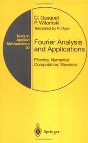 Cover of: Fourier analysis and applications | Claude Gasquet