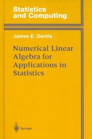 Cover of: Numerical linear algebra for applications in statistics