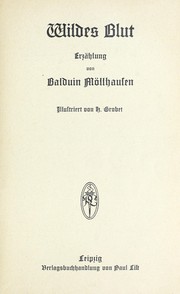 Cover of: Wildes Blut: Erzählung