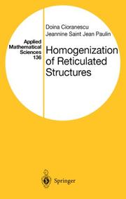 Cover of: Homogenization of reticulated structures