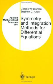Cover of: Symmetry and integration methods for differential equations