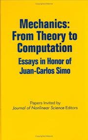 Cover of: Mechanics: from theory to computation : essays in honor of Juan-Carlos Simo.