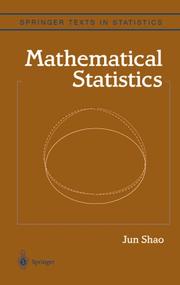 Cover of: Mathematical statistics