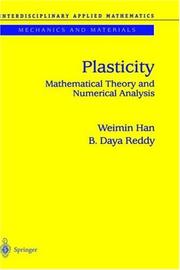 Cover of: Plasticity | Weimin Han