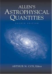 Cover of: Allen's astrophysical quantities