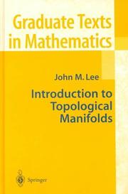 Cover of: Introduction to Topological Manifolds (Graduate Texts in Mathematics) | John M. Lee
