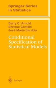 Cover of: Conditional specification of statistical models