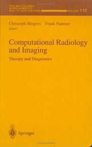 Front cover of Computational radiology and imaging by Christoph Börgers