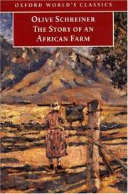 Cover of: The story of an African farm by Olive Schreiner