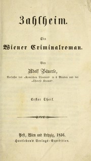Cover of: Zahlheim: ein Wiener Criminalroman