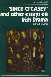 Cover of: "Since O'Casey" and other essays on Irish drama