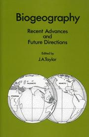 Cover of: Biogeography by edited by J.A. Taylor.