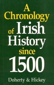 A chronology of Irish history since 1500 by J. E. Doherty