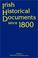 Cover of: Irish historical documents since 1800