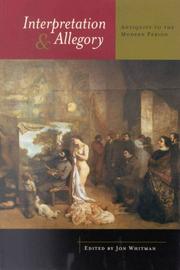 Cover of: Interpretation and Allegory: Antiquity to the Modern Period