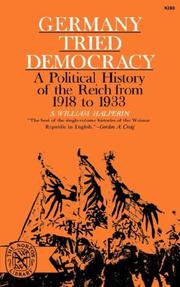 Cover of: Germany Tried Democracy by Samuel W. Halperin