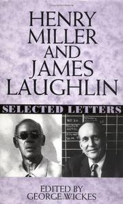 Cover of: Henry Miller and James Laughlin: Selected Letters