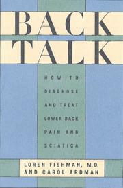 Cover of: Back talk: how to diagnose and cure low back pain and sciatica
