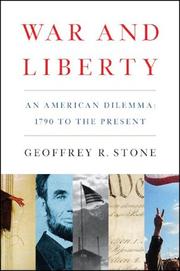 Cover of: War and Liberty: An American Dilemma: 1790 to the Present