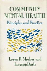 Cover of: Community mental health by Mosher, Loren R.