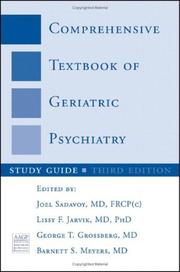 Cover of: Comprehensive Textbook of Geriatric Psychiatry, Third Edition, Study Guide