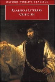 Cover of: Classical Literary Criticism (Oxford World's Classics)