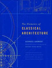 Cover of: The Elements of Classical Architecture