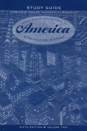 Cover of: America: A Narrative History (Study Guide Volume 2)