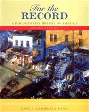 For the record by David Emory Shi, Holly A. Mayer, Holly Mayer