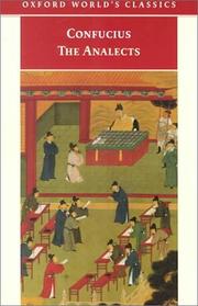 Cover of: The Analects (Oxford World's Classics) by Confucius