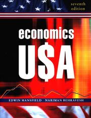 Cover of: Economics U$A, Seventh Edition by Nariman Behravash, Edwin Mansfield