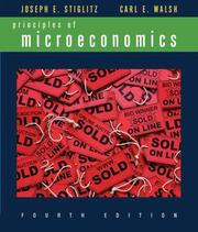 Cover of: Principles of microeconomics by Joseph E. Stiglitz