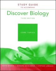 Cover of: Study Guide to Accompany Discover Biology: Core Topics, Third Edition