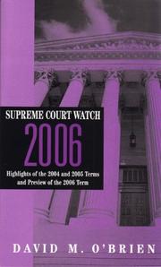 Cover of: Supreme Court Watch 2006 (Supreme Court Watch)