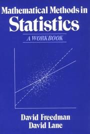 Cover of: Math Methods in Statistics a Workbook by David Freedman, David Freedman