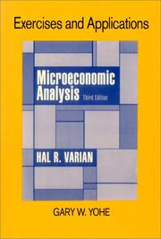 Cover of: Exercises and Applications for Microeconomic Analysis
