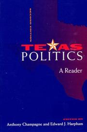 Cover of: Texas politics by edited by Anthony Champagne and Edward J. Harpham.