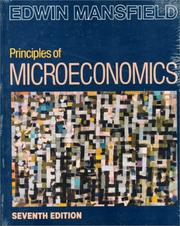 Principles of microeconomics by Edwin Mansfield