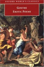 Cover of: Erotic Poems (Oxford World's Classics) by Johann Wolfgang von Goethe