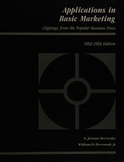 Cover of: applications in basic marketing