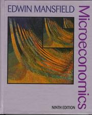 Microeconomics by Edwin Mansfield, Gary Wynn Yohe, Gary Yohe