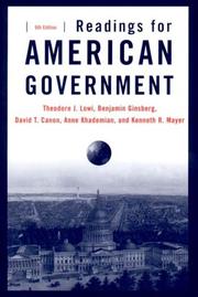 Cover of: Readings for American government by [edited by] Theodore J. Lowi ... [et al.].