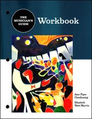 Cover of: The Musician's Guide to Theory and Analysis: Workbook