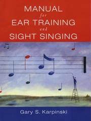 Cover of: Manual for sight singing and ear training
