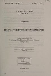 Cover of: 1st Report [Session 1992-93]