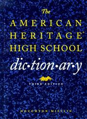 Cover of: The American Heritage high school dictionary. by 