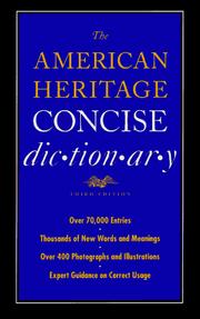 Cover of: The American Heritage concise dictionary.